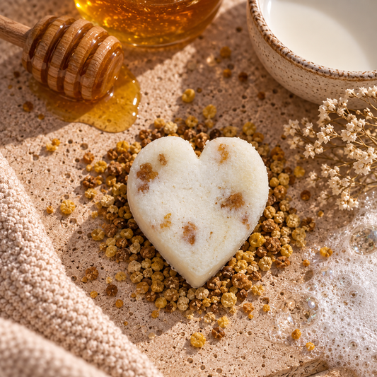 Milch und Honig Badeherz